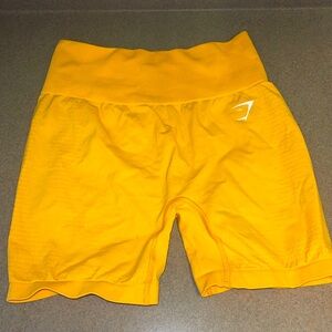 New Gym Shark yellow biker shorts
